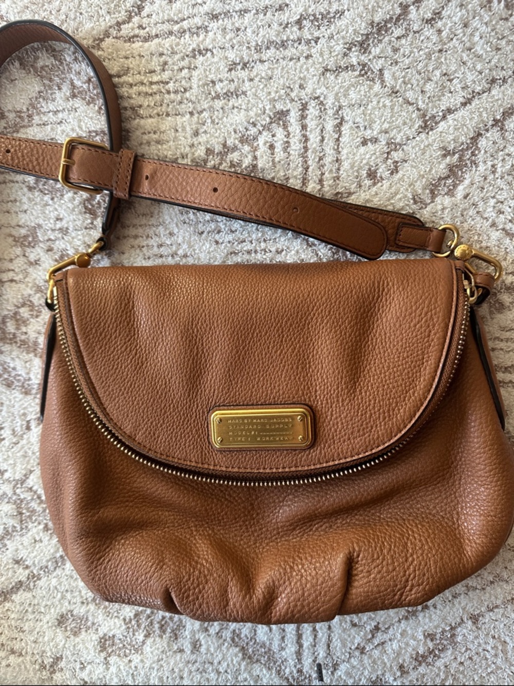 Marc by Marc Jacobs Pebbled Leather Crossbody Bag Brown Standard Supply